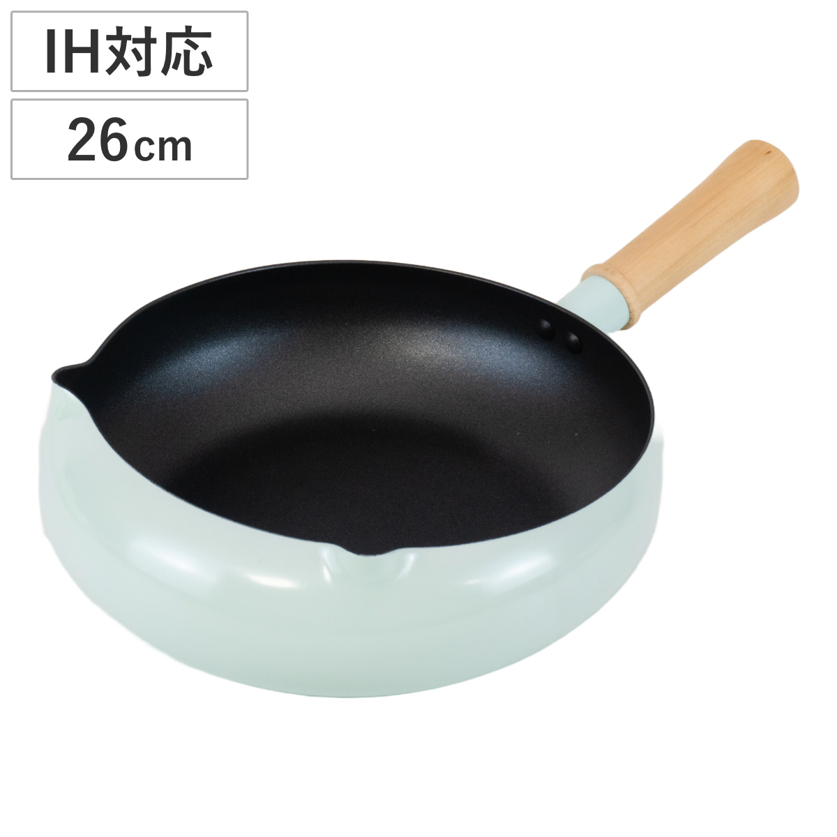 フライパン 26cm ねこ型 IH対応 にゃんこれ ( ガス火対応 深型 ふっ素加工 PFOAフリー 軽い 26センチ フッ素加工 フッ素コーティング アルミ製 軽量 注ぎ口付き かわいい ねこ )