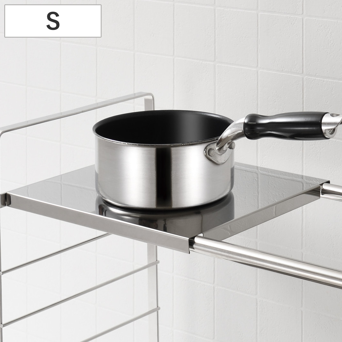 棚板 キッチンラック用 SUIグート ステンレストレー Sサイズ ( 収納ラック シンク上 横 幅25cm スリム ステンレス パーツ 棚 カスタマイズ 水切りラック フライパン 鍋 置く トレー おしゃれ コンパクト シンク 渡せる )