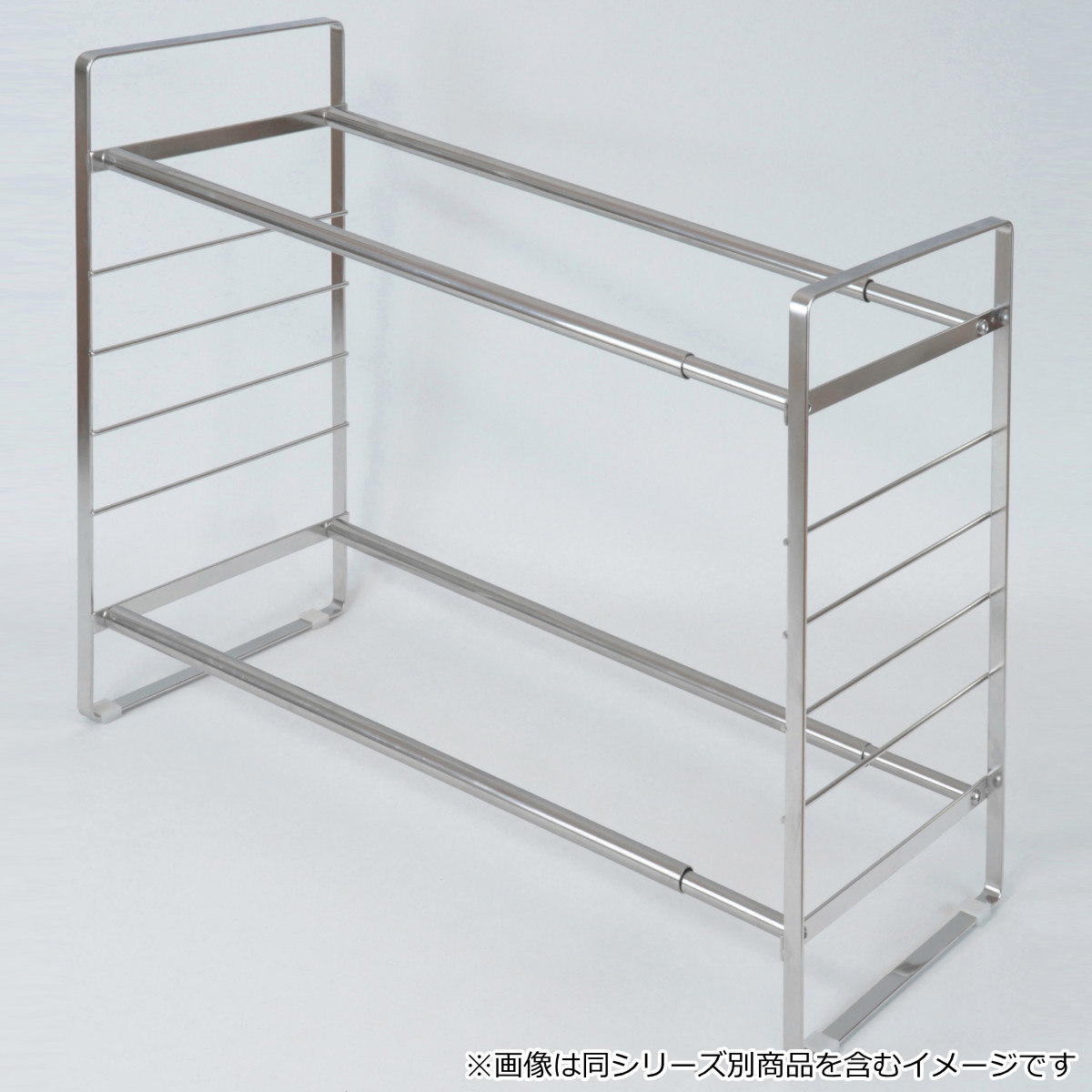 パイプ キッチンラック用 SUIグート ベースラック用パイプ ( 追加パイプ ポール 2本セット 水切りラック シンク上 伸縮 スリム ステンレス 水切り カスタマイズ 部品 2段目 水切りかご おしゃれ コンパクト シンク 渡せる 大容量 )