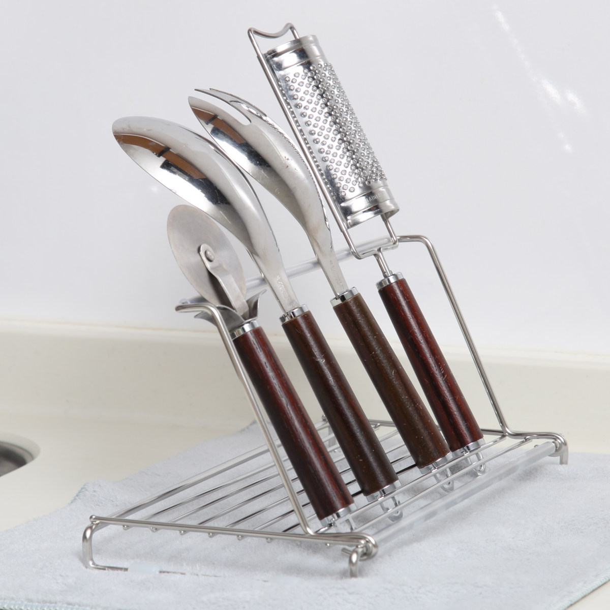 グラススタンド 水切り &kit たためる ボトルスタンド ( 水切りラック 水切りかご ボトル 水筒 スタンド 乾燥 シンク上 折りたたみ 水筒ラック 洗い物 乾かす 小物 スリム コンパクト )