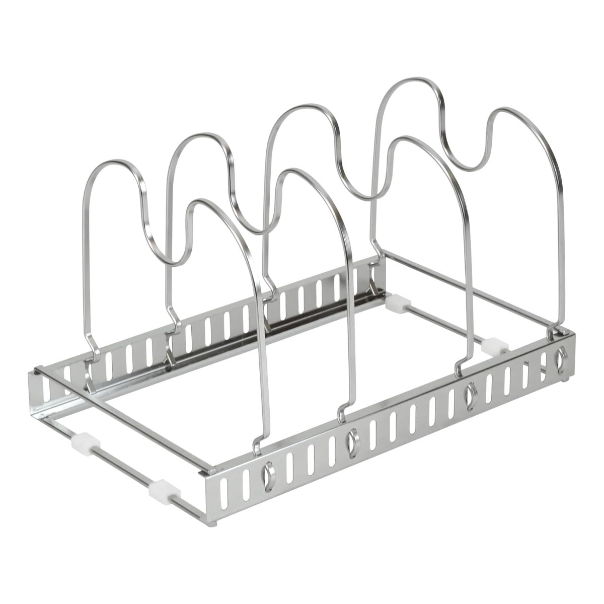 フライパンラック &kit 調節できる フライパンスタンド ( 鍋ラック シンク下 ステンレス 鍋蓋スタンド 立てて収納 ライパン立て 鍋置き シンク 収納 キッチン収納 収納ラック ラック システムキッチン 食洗機対応 )
