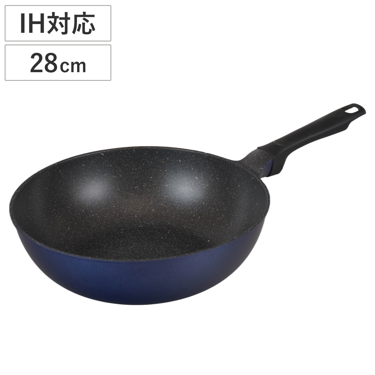 いため鍋 28cm IH対応 軽量 ウルトライト 深型フライパン ( ガス火対応 炒め鍋 ふっ素加工 フッ素加工 軽い 28センチ 深型 フッ素コーティング アルミ製 PFOAフリー )