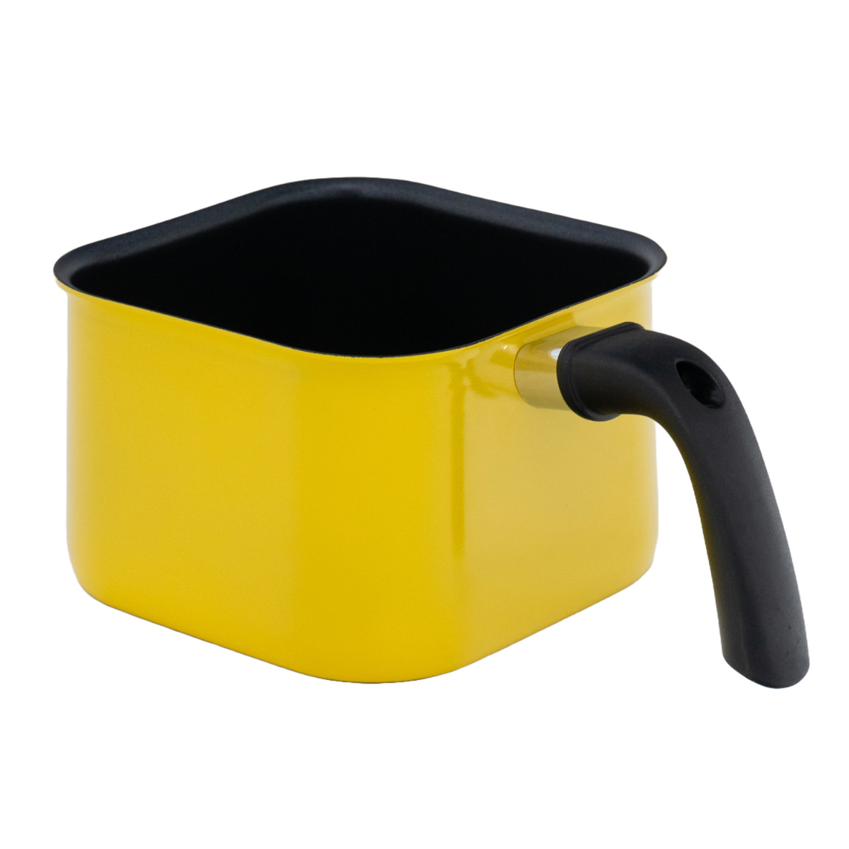 マルチポット 2L スクエア IH対応 ToMay ミニマルチポット ( ガス火対応 アルミ 鍋 小鍋 角型 片手鍋 インスタントラーメン 四角い ソースパン アルミ鍋 なべ 小さい 湯沸かし 2L 天ぷら鍋 万能 マルチ フッ素樹脂加工 ) 【イエロー】 イエロー