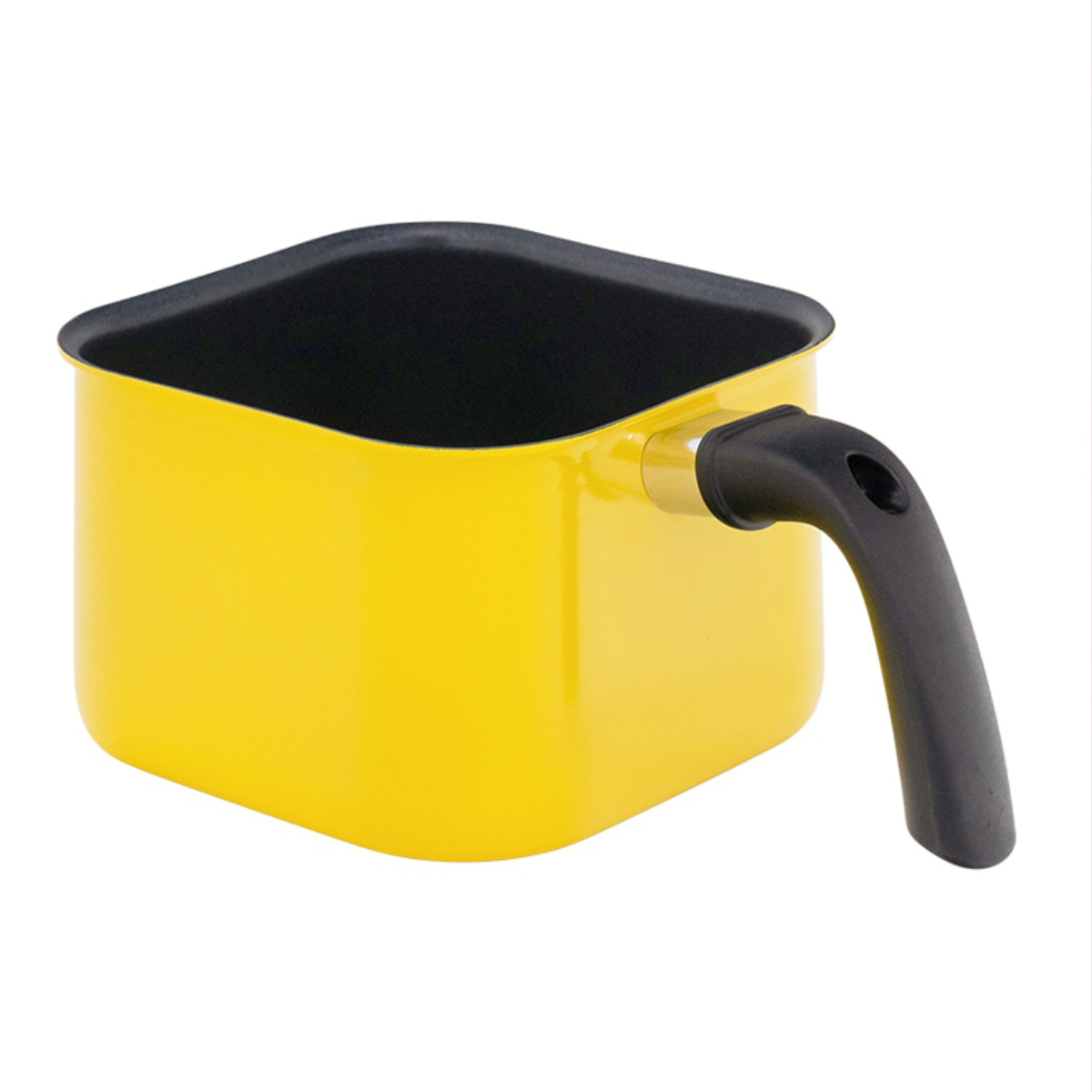 マルチポット 2L スクエア IH対応 ToMay ミニマルチポット ( ガス火対応 アルミ 鍋 小鍋 角型 片手鍋 インスタントラーメン 四角い ソースパン アルミ鍋 なべ 小さい 湯沸かし 2L 天ぷら鍋 万能 マルチ フッ素樹脂加工 ) 【イエロー】 イエロー