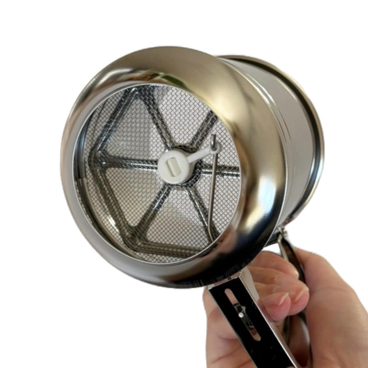 粉ふるい 元祖やきやき ステンレス製 ( 片手 粉ふるい器 粉フルイ 粉もの道具 食洗機対応 日本製 屋台小物 たこ焼き お好み焼き たい焼き 今川焼き 大判焼き 回転焼き 鉄板焼き 製菓道具 )