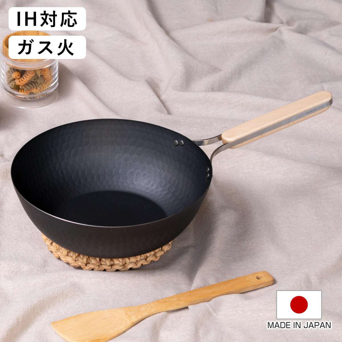 dショッピング |中華鍋 鉄製 26cm enzo IH対応 日本製 （ ガス火