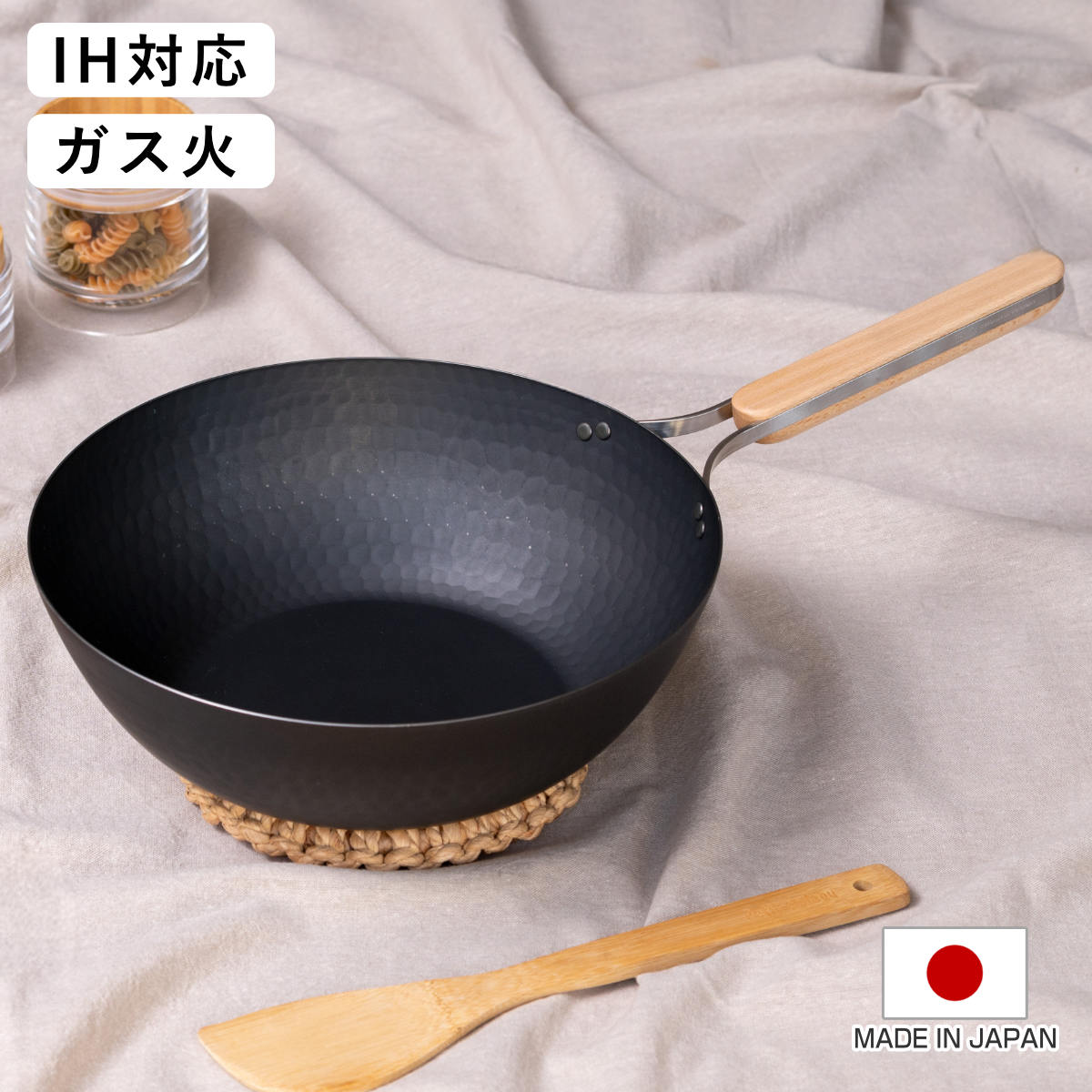 dショッピング |中華鍋 鉄製 28cm enzo IH対応 日本製 （ ガス火