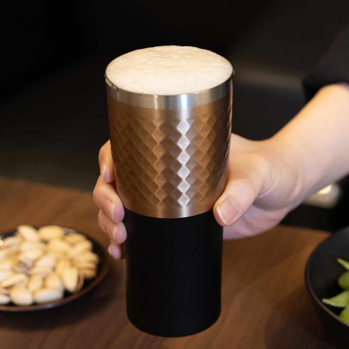 タンブラー 430ml フォルテック ステンレスカラータンブラー ( ステンレス 保温 保冷 真空断熱構造 ステンレスタンブラー ビアタンブラー 高級感 シンプル 丈夫 スマート設計 お酒 ビール 熱燗 焼酎 チューハイ ハイボール ) 【グレー】 グレー