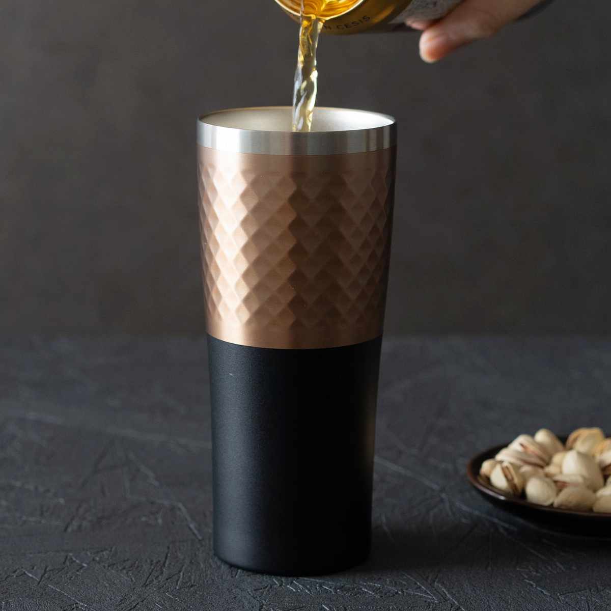 タンブラー 430ml フォルテック ステンレスカラータンブラー ( ステンレス 保温 保冷 真空断熱構造 ステンレスタンブラー ビアタンブラー 高級感 シンプル 丈夫 スマート設計 お酒 ビール 熱燗 焼酎 チューハイ ハイボール ) 【グレー】 グレー