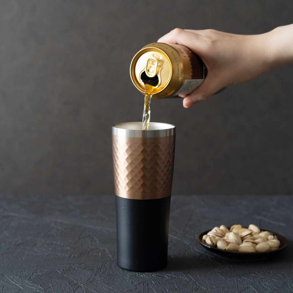 タンブラー 430ml フォルテック ステンレスカラータンブラー ( ステンレス 保温 保冷 真空断熱構造 ステンレスタンブラー ビアタンブラー 高級感 シンプル 丈夫 スマート設計 お酒 ビール 熱燗 焼酎 チューハイ ハイボール ) 【グレー】 グレー