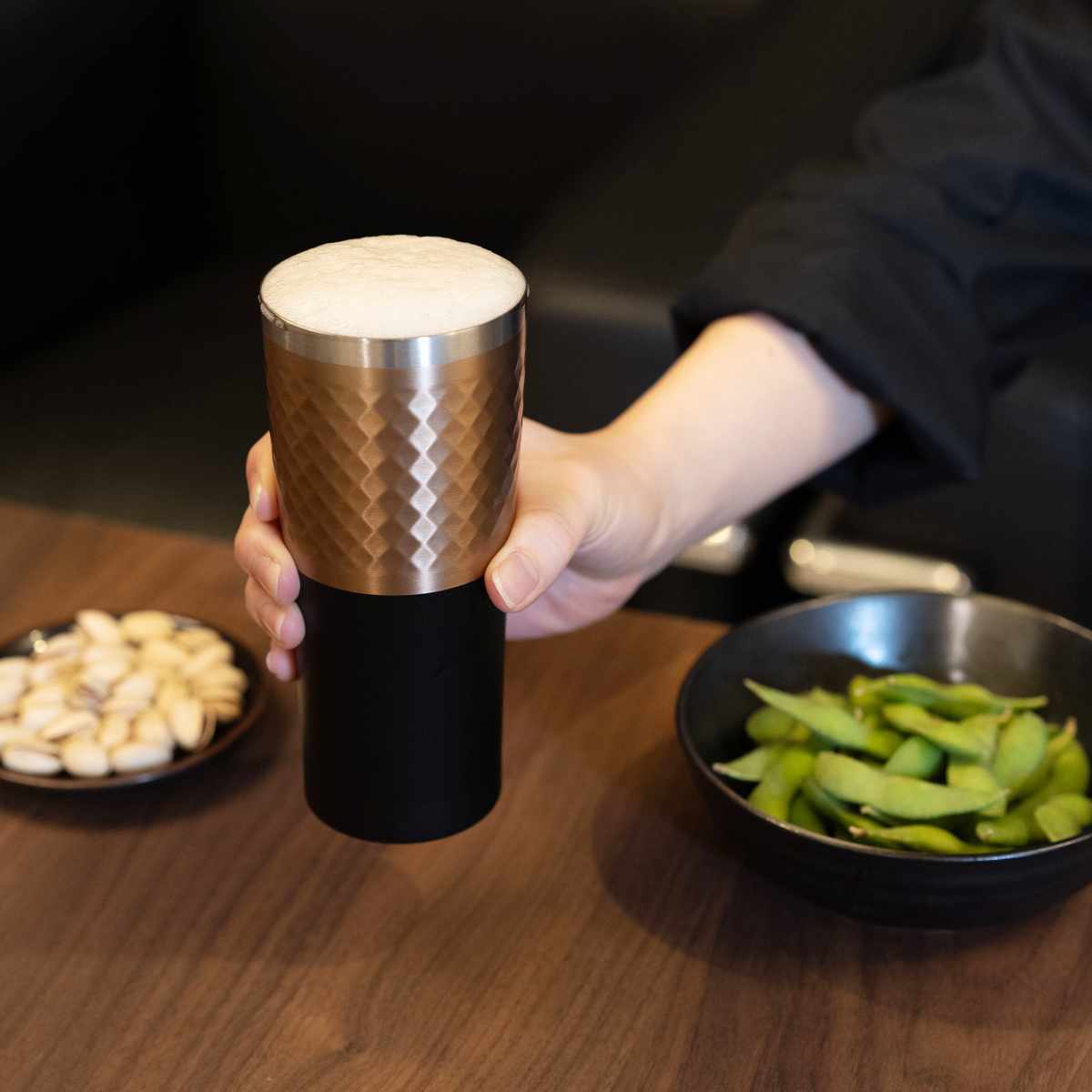 タンブラー 430ml フォルテック ステンレスカラータンブラー ( ステンレス 保温 保冷 真空断熱構造 ステンレスタンブラー ビアタンブラー 高級感 シンプル 丈夫 スマート設計 お酒 ビール 熱燗 焼酎 チューハイ ハイボール ) 【グレー】 グレー