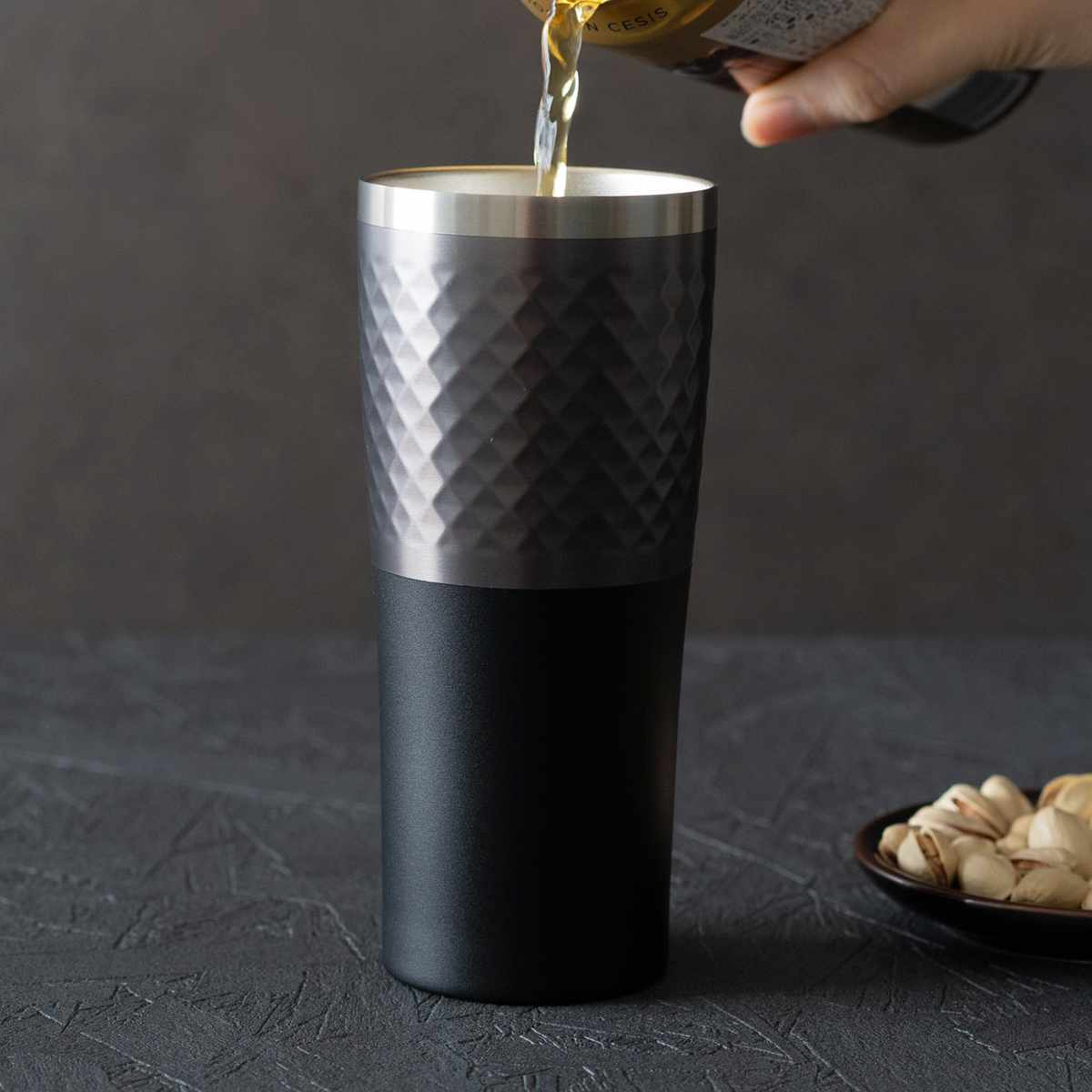 タンブラー 600ml フォルテック ステンレスカラータンブラー ( ステンレス 保温 保冷 真空断熱構造 ステンレスタンブラー ビアタンブラー 高級感 シンプル 丈夫 スマート設計 お酒 ビール 熱燗 焼酎 チューハイ ハイボール ) 【グレー】 グレー