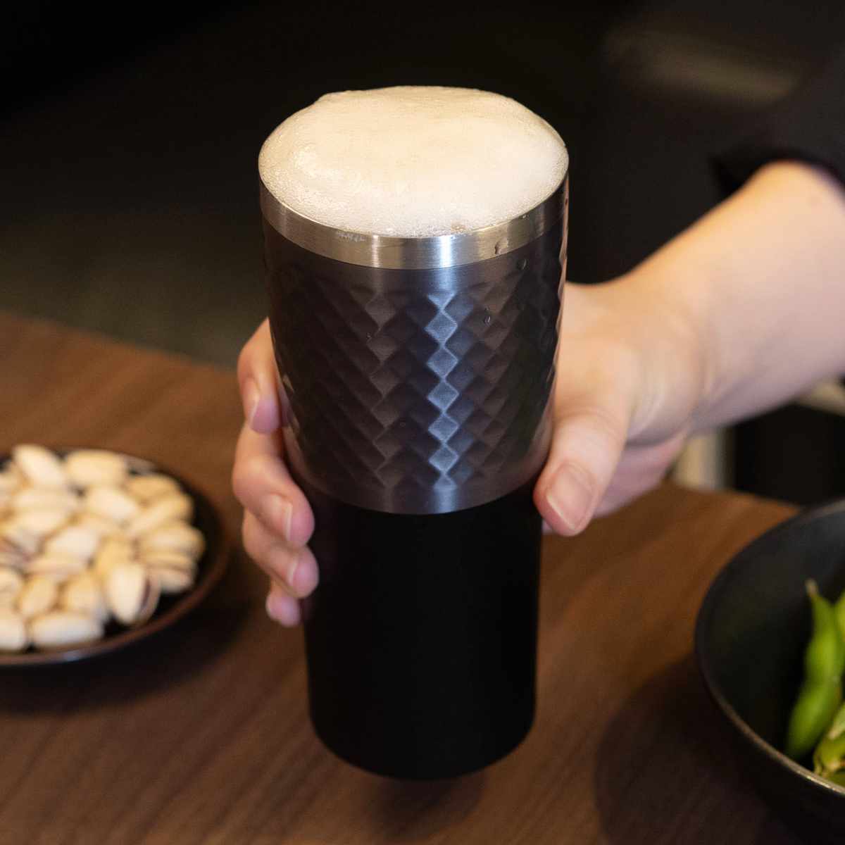 タンブラー 600ml フォルテック ステンレスカラータンブラー ( ステンレス 保温 保冷 真空断熱構造 ステンレスタンブラー ビアタンブラー 高級感 シンプル 丈夫 スマート設計 お酒 ビール 熱燗 焼酎 チューハイ ハイボール ) 【グレー】 グレー