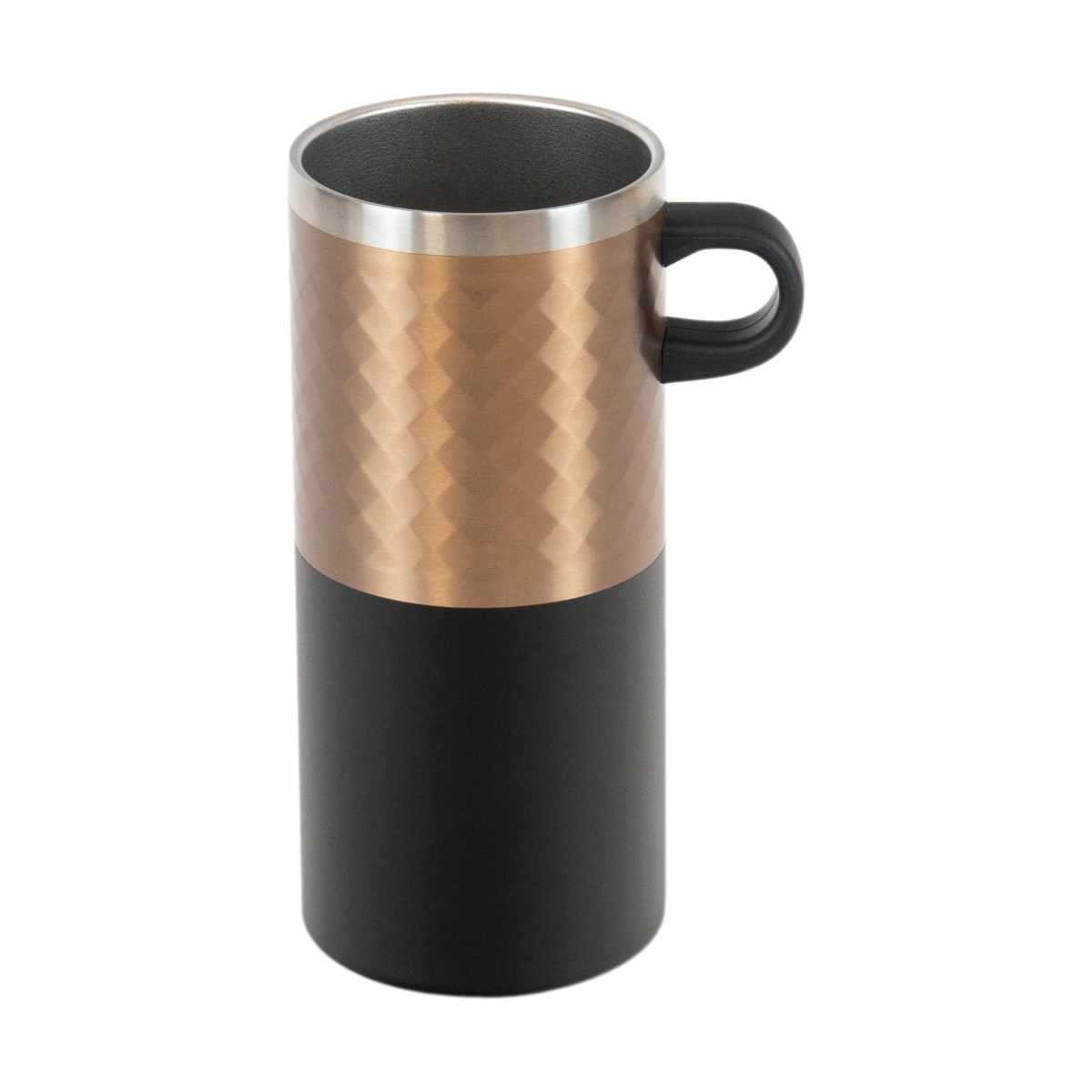 タンブラー 500ml フォルテック 取っ手付 缶ホルダー ( ステンレス 保温 保冷 真空断熱構造 缶 ホルダー ビール カン かん カバー 高級感 シンプル 缶ビール 缶チューハイ 500ml缶 クーラー 晩酌 宅呑み 取っ手付き ) 【コッパー】 コッパー