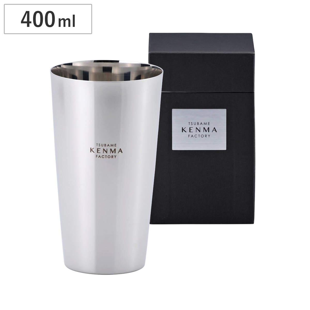タンブラー 400ml ステンレスタンブラー TUBAME （ 陶器 ステンレス 保冷 日本製 ヘアライン研磨 泡立ち クリーミー ビール ビアタンブラー ）
