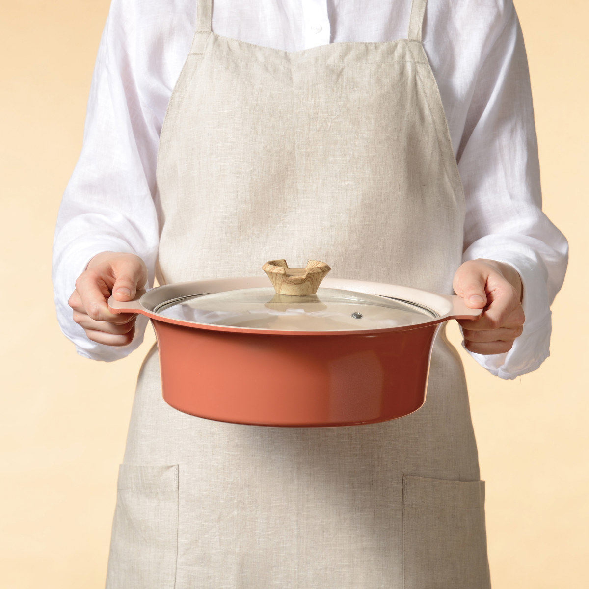 卓上鍋 アルモンデ IH対応 24cm ステンレス製 ( ガス火対応 オール熱源対応 両手なべ ふっ素加工 軽い なべ ガラス蓋 24センチ 3人用 4人用 フッ素加工 アルミ製 両手 鍋 フタ付き 季節鍋 卓上なべ 軽量 )