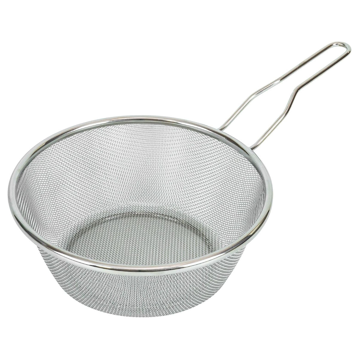フライパンストレーナー 20・22cm兼用 メガフッカ 深型パン ( ざる ステンレス 茹でザル 湯切り 水切り かご 20cm 20センチ 22センチ 22cm 持ち手付き 水切りざる 調理ざる 湯切りザル フチに引っ掛かる キッチンツール )