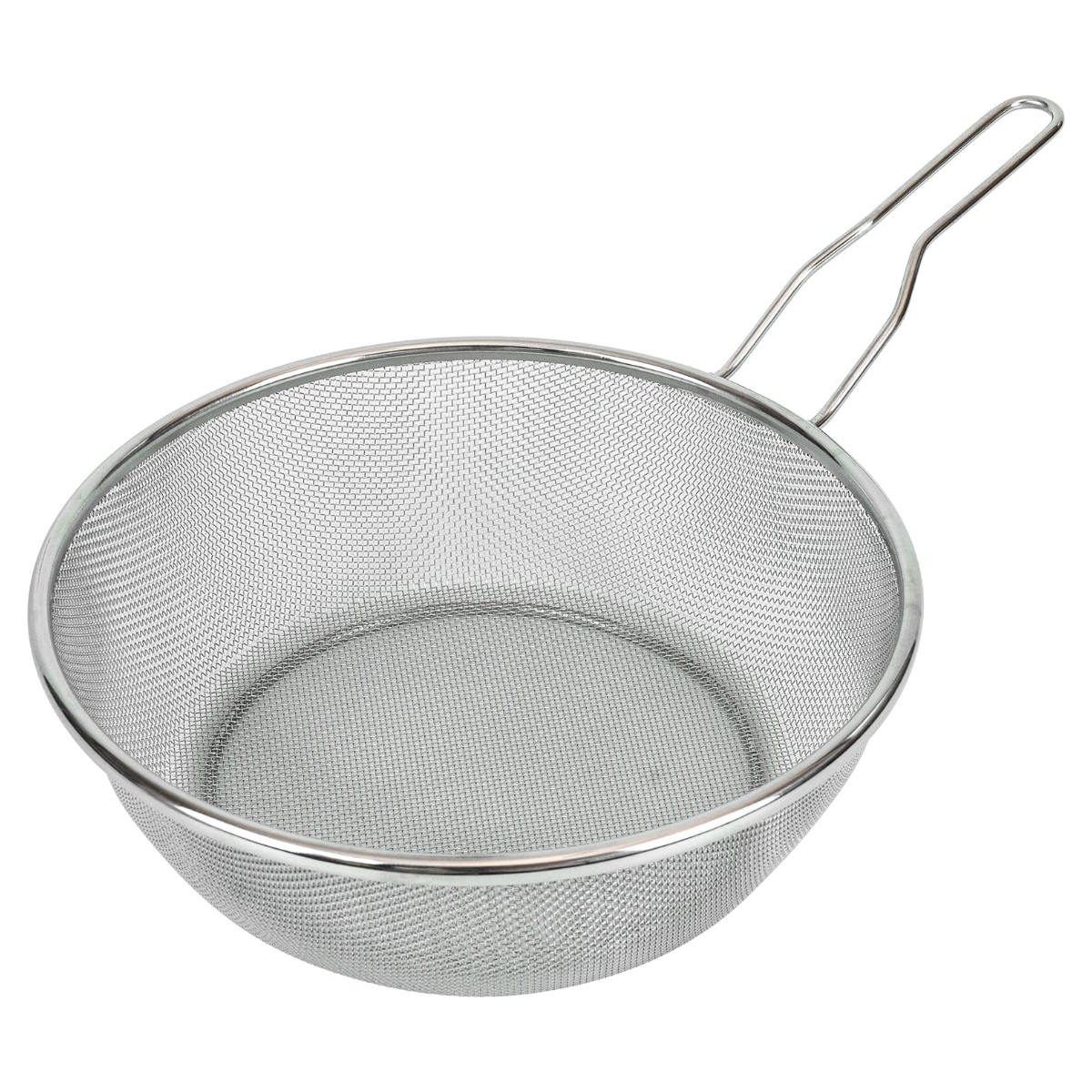 フライパンストレーナー 24・26cm兼用 メガフッカ 深型パン ( ざる ステンレス 茹でザル 湯切り 水切り かご 24cm 24センチ 26cm 26センチ 持ち手付き 水切りざる 調理ざる 湯切りザル フチに引っ掛かる キッチンツール )