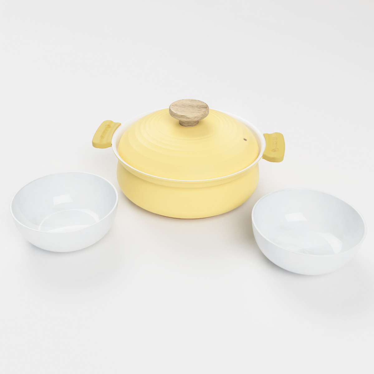 卓上鍋 20cm IH対応 軽いセラミック ( ガス火対応 電子レンジ可 オーブン可 軽量 軽い アルミ製 2人用 3人用 IH鍋 直火鍋 両手鍋 季節鍋 1人鍋 家族 )