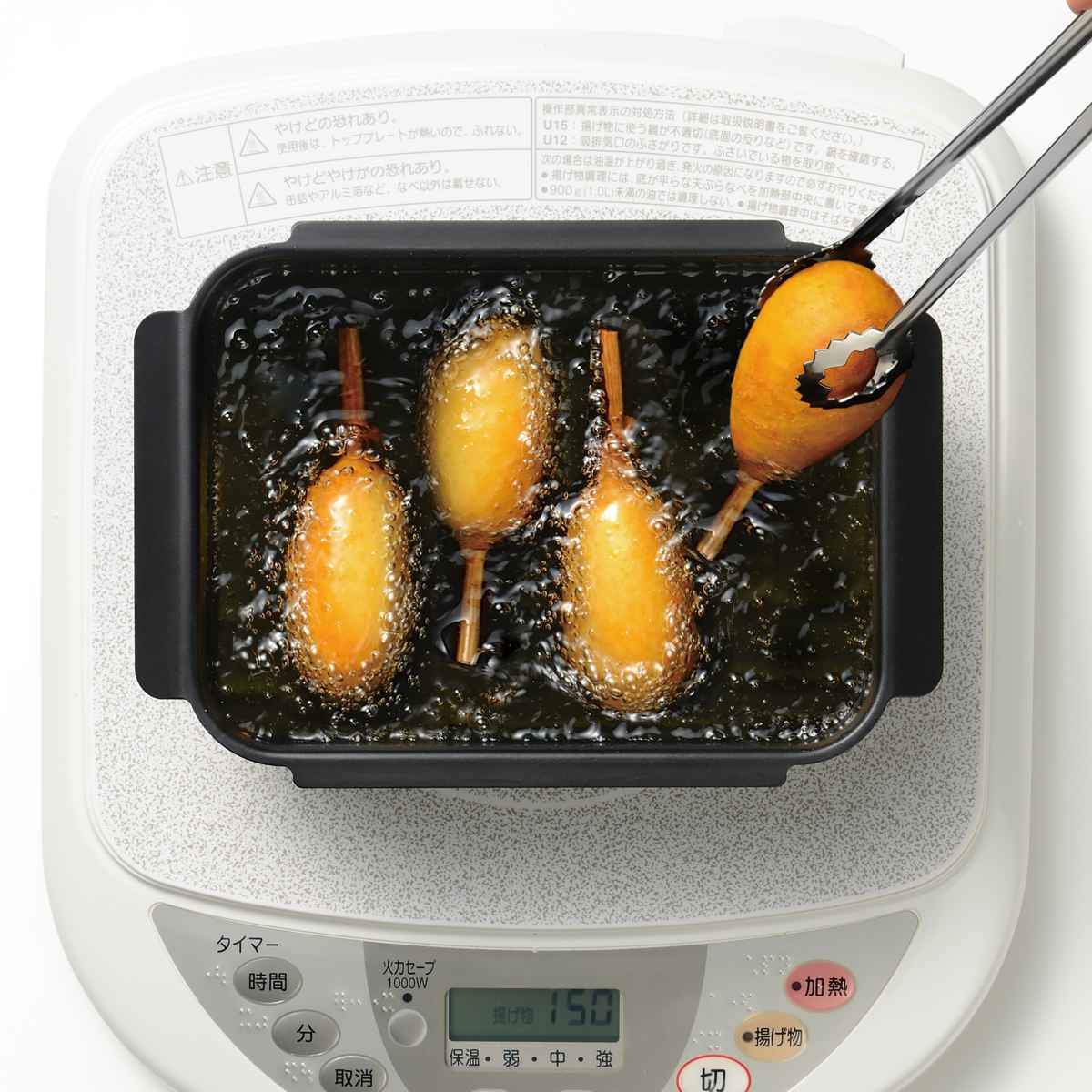 天ぷら鍋4点&揚げ物ざる セット IH対応 温度計付き ポコフリット 角型 ワイド ( ガス火対応 揚げ鍋 角型天ぷら鍋 鉄 蓋付き フライヤー 揚げ物用 ザル ざる ストレーナー フライバスケット 揚げ物鍋 コンパクト 少ない油 鉄製 )