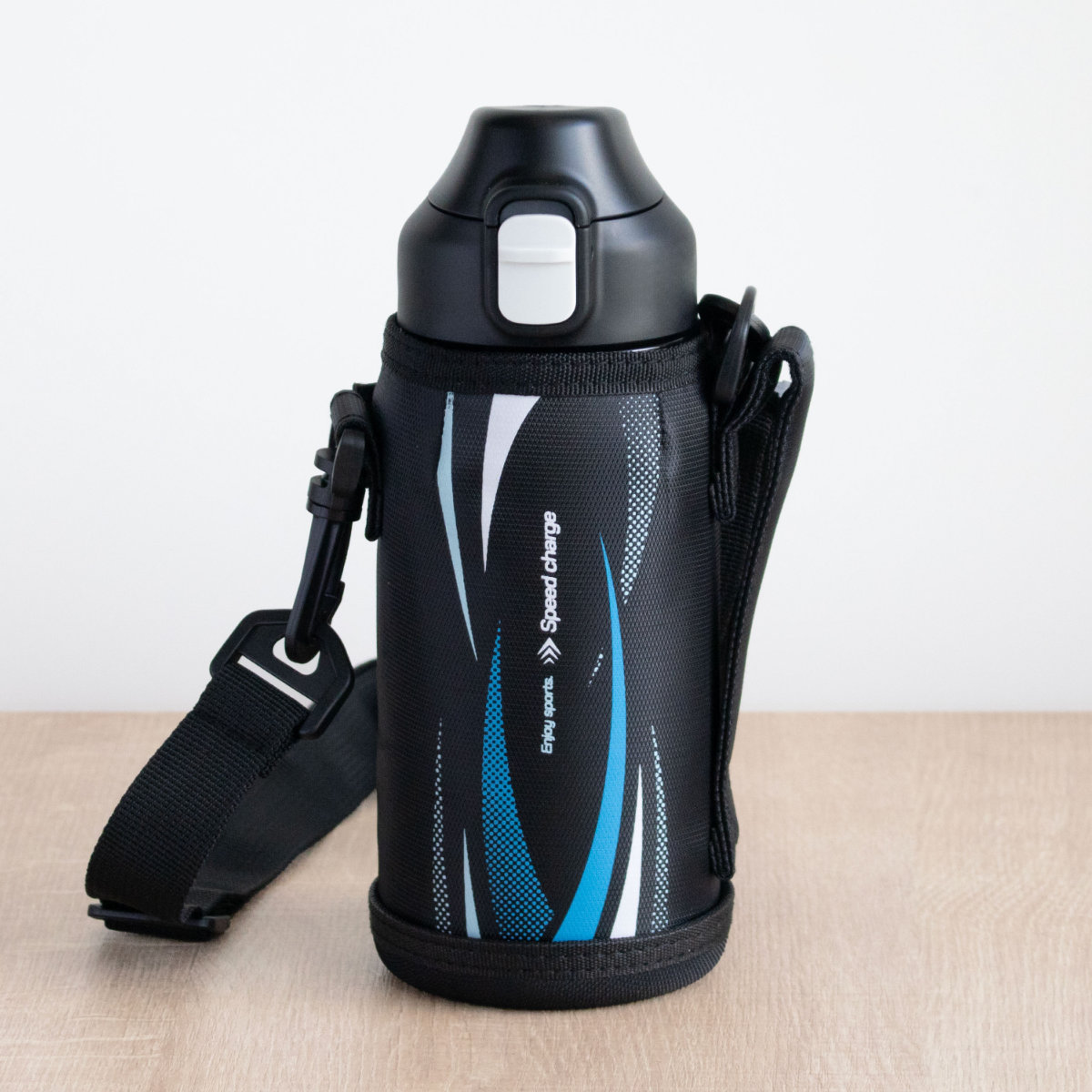 水筒 600ml フォルテック ワンタッチ栓ダイレクトボトル ( 直飲み 保冷 ステンレスボトル スポーツボトル カバー ショルダー ポーチ 真空断熱構造 マグボトル ボトル ワンタッチ ステンレス 魔法瓶 ショルダーベルト こども ) 【スター】 スター