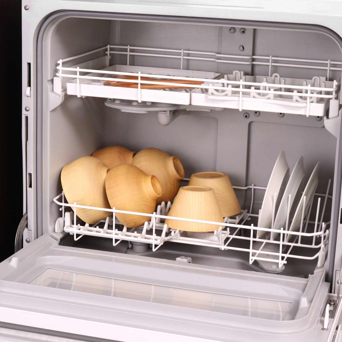 汁椀 ウッドボール 中 ( 11.5cm 食洗機対応 日本製 椀 お椀 木製 おしゃれ ボウル スープボウル 味噌汁碗 吸物碗 軽い スープ 味噌汁 スクエア型 木 木目 ナツメ )