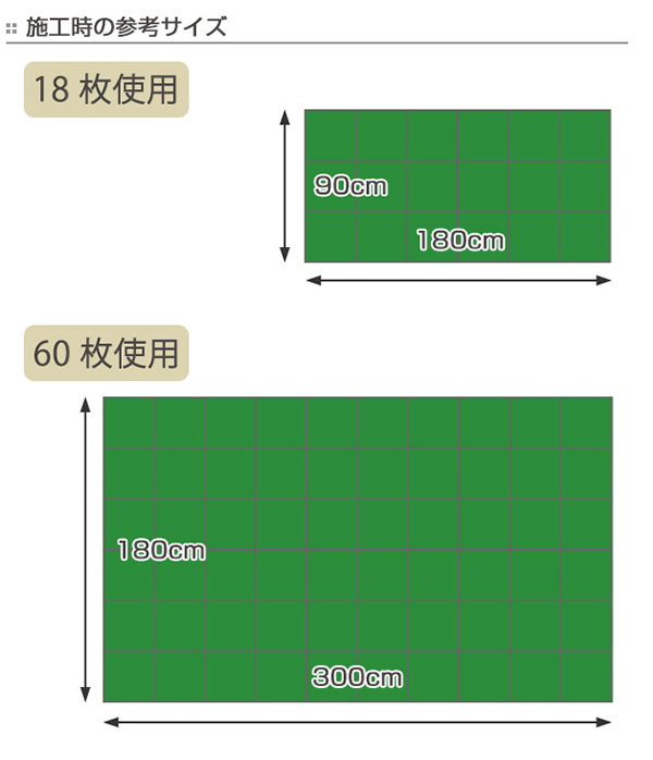 人工芝 30x30cm ジョイント式 日本製 30枚セット ( 芝生マット 人工芝生 人工芝生マット ジョイントマット ジョイント タイルマット 芝生 庭 ベランダ テラス バルコニー ガーデニング ガーデン 屋上緑化 水はけ ) 【グリーン】 グリーン