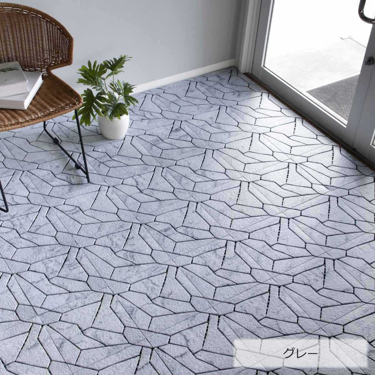 ジョイントタイル システムストーン 大理石風 ( ジョイントタイル 樹脂 ジョイントマット マット 30cm ジョイント式タイル ベランダ パネル バルコニー 配線 通る タイル風マット 日本製 ) 【ブラウン】 ブラウン