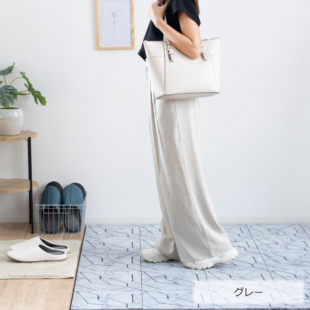 ジョイントタイル システムストーン 大理石風 ( ジョイントタイル 樹脂 ジョイントマット マット 30cm ジョイント式タイル ベランダ パネル バルコニー 配線 通る タイル風マット 日本製 ) 【ブラウン】 ブラウン