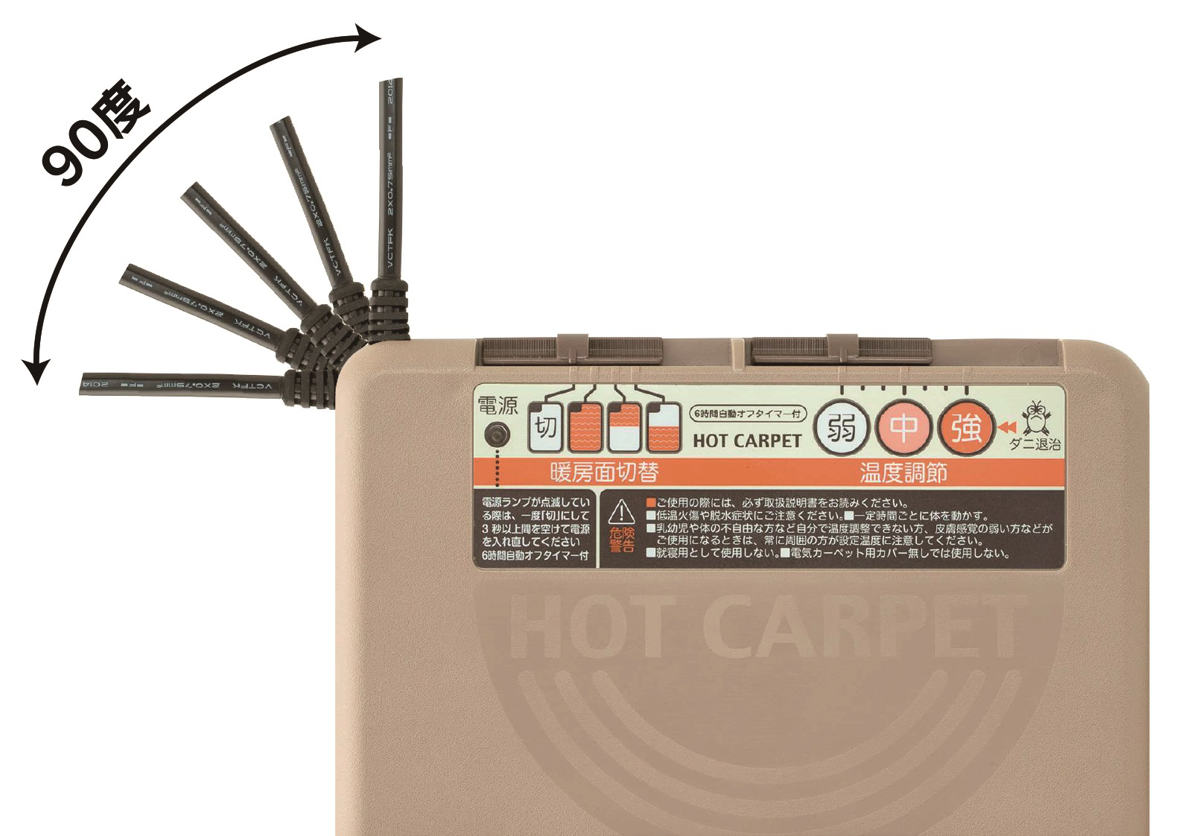 ホットカーペット 電気カーペット厚手ボリュームタイプ2畳本体 ( 厚手 日本製 2畳 ラグ カーペット リビング 175×175 暖房器具 電気 ホットマット 電気座布団 温座布団 あったかグッズ 寒さ対策 電気マット スライド式 温度調節 )