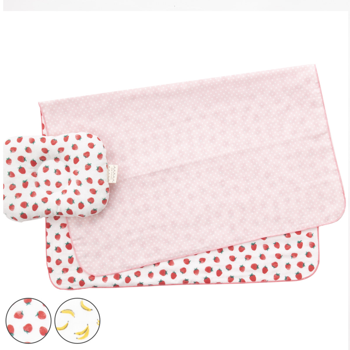 ギフトセット まくら ケット フルーツ 綿100％ 出産祝い 日本製 （ 枕 毛布 ギフト セット 赤ちゃん プレゼント かわいい タオル マクラ