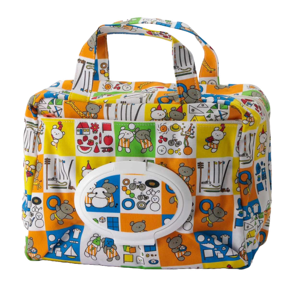 マザーポーチ ママポーチ こぐまちゃんえほん ウェットシート 蓋付き ( ポーチ おむつポーチ ウェットティッシュ おむつ 収納 ケース ベビー 出産準備 オムツ 大容量 携帯用 ファスナー 赤ちゃん 出産祝い プレゼント ) 【チェック】 チェック