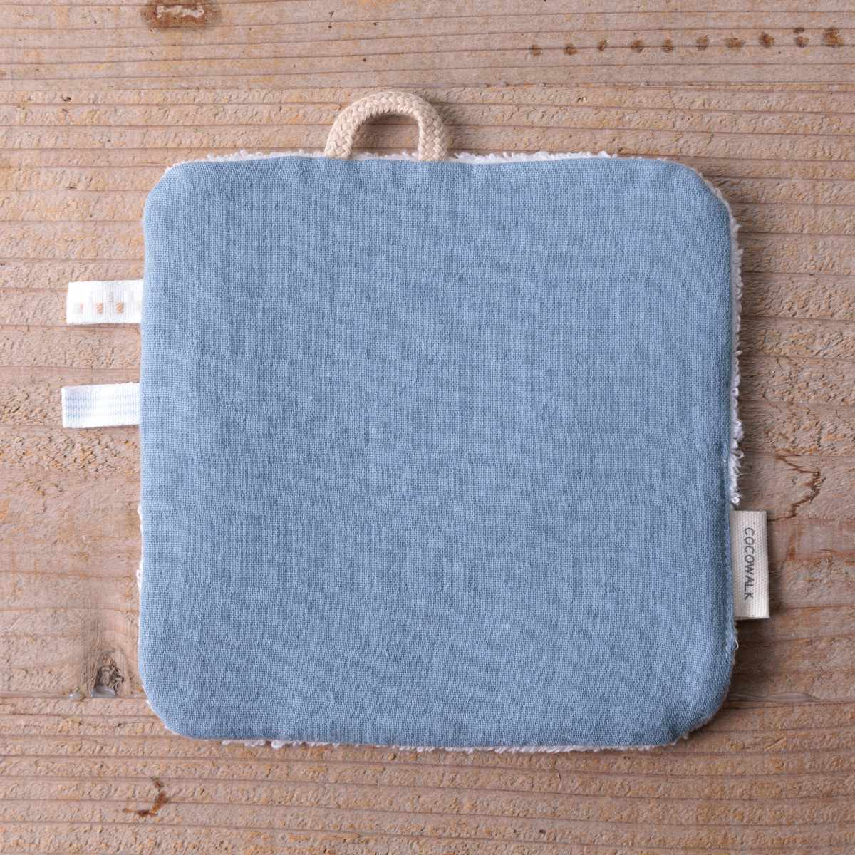 ベビー ニギニギハンカチ シリコンストラップ付き おもちゃ 落下防止 日本製 ベビーカー やさしいガーゼ ( 赤ちゃん カシャカシャ ハンカチ 布製 布おもちゃ ファーストトイ 知育玩具 にぎにぎ 玩具 綿100% コットン プレゼント ) 【イエロー】 イエロー