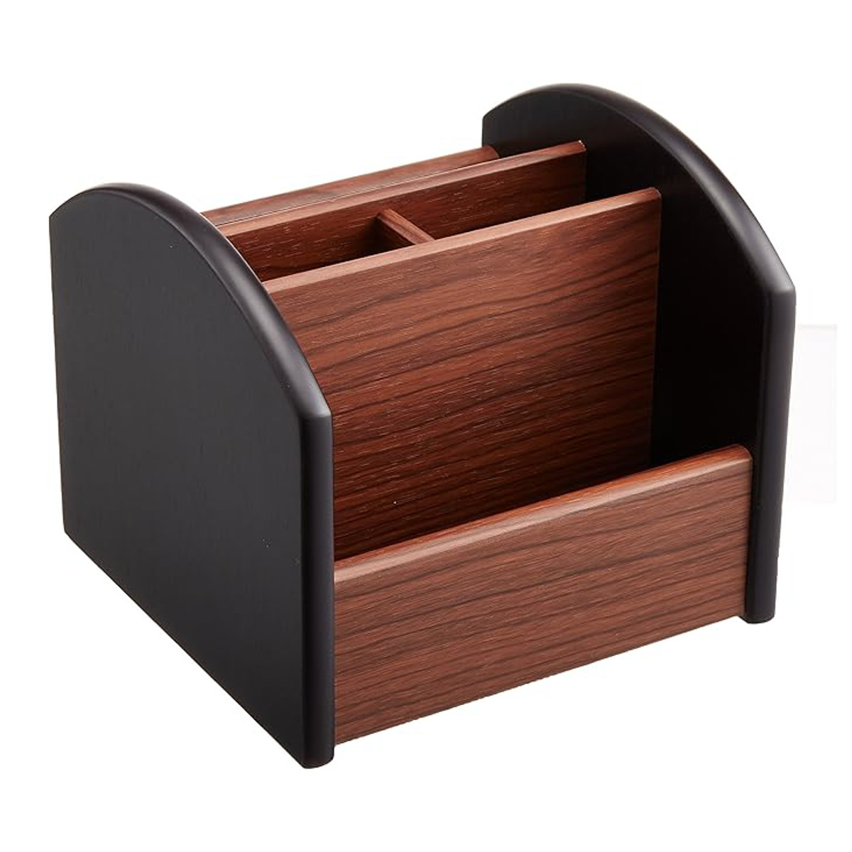 回転収納ラック 幅15cm 小物入れ 仕切り付き （ 小物収納 回転 収納ラック 収納 リモコンスタンド リモコンラック デスク収納 デスクラック 回転式 卓上収納 回転ラック 360度 ペン立て スマホ スマートフォン ）