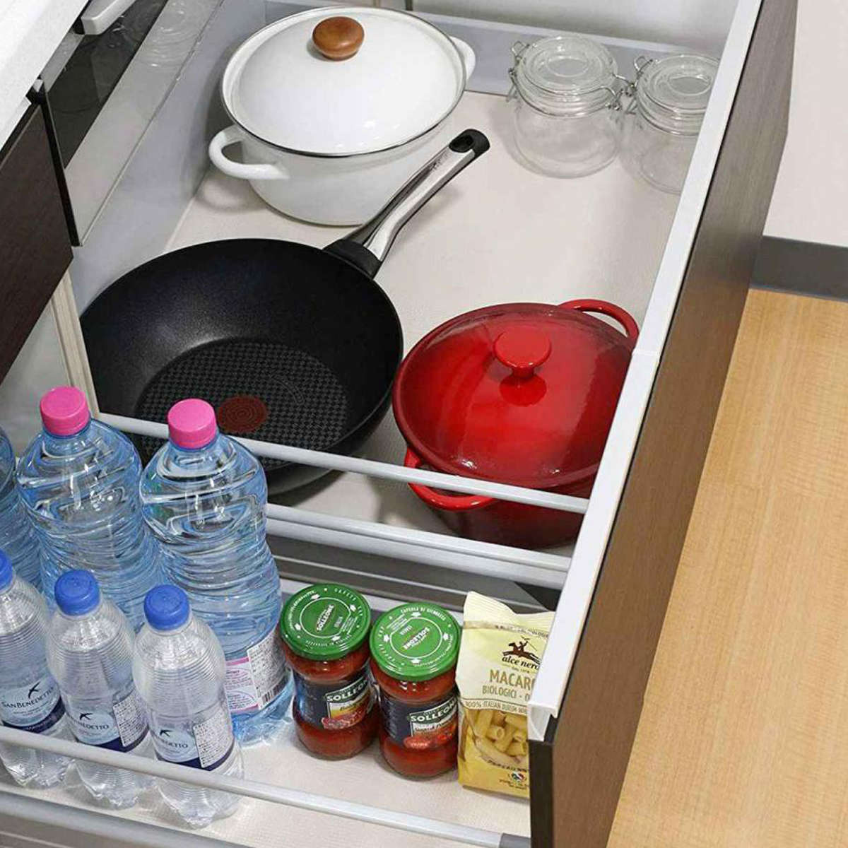 汚れ防止シート 55cm 3本セット システムキッチン用 ゴキヨケ+ フリーカット ( 防汚シート 防虫シート キッチン用品 キッチン雑貨 汚れ防止マット シンク下 流し台シート 防虫加工 防汚 食器棚 カップボード キッチン 引出し 透明 )