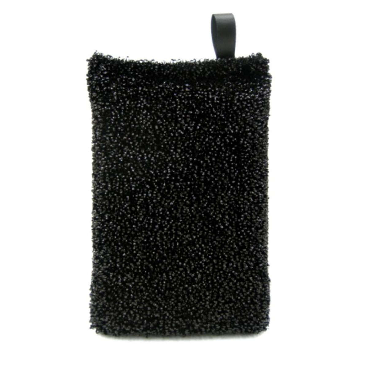 キッチンスポンジ ブラックキラリン 食器洗い ミニ ループ付き 5個セット ( キッチン スポンジ 食器 台所スポンジ 食器用スポンジ 鍋用 ひも付き 食器洗いスポンジ クリーナー 食器用 こびりつき 泡立ち 傷つけにくい 皿洗い 黒 )