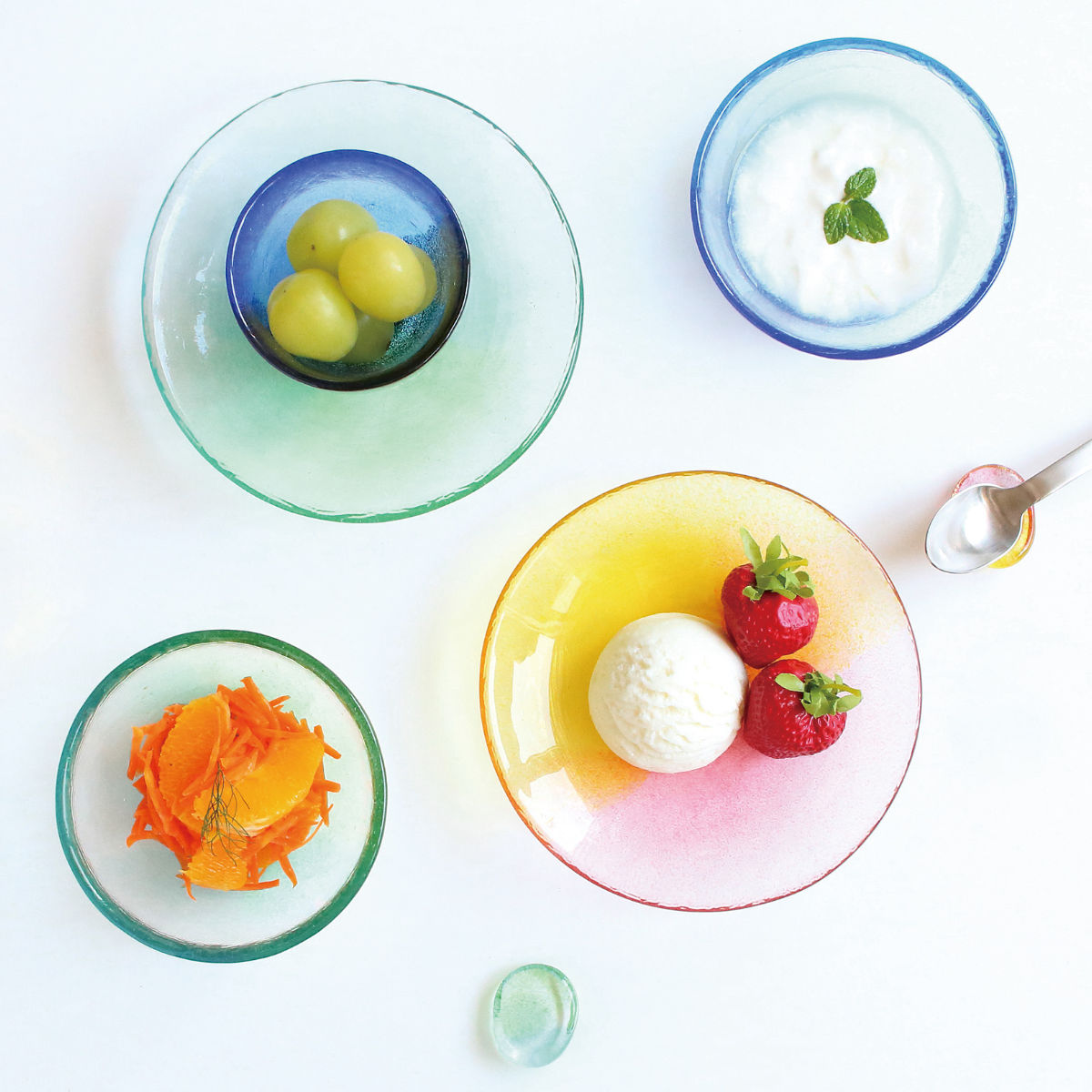 皿 空のいろどり 取皿 ( ガラス 日本製 お皿 プレート 小鉢 器 ボウル 16cm おしゃれ かわいい スイーツ お菓子 デザート フルーツ きれい 空 ガラス製 ) 【夕焼け】 夕焼け