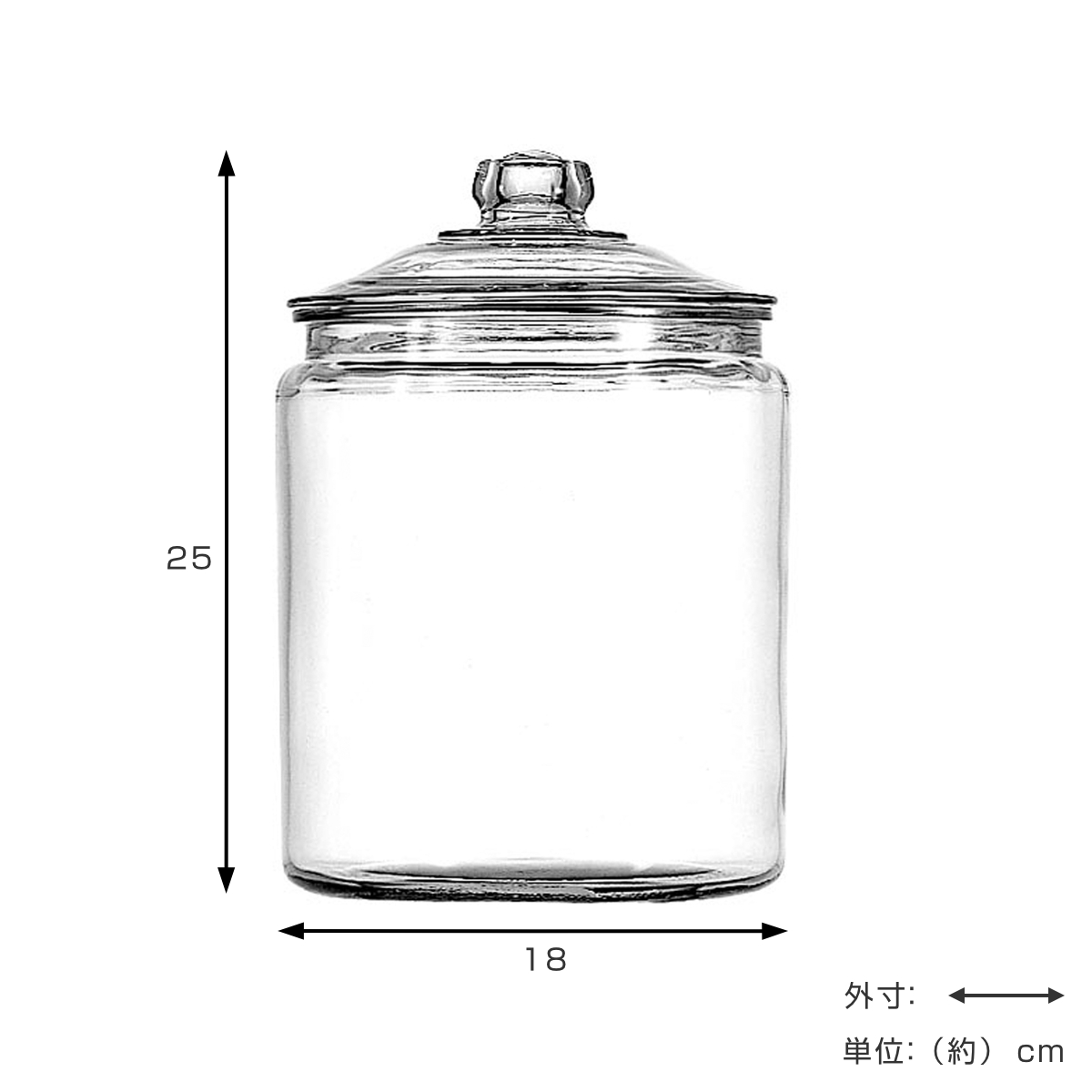 保存容器 3.8L ストレートジャー ( キャニスター ガラス保存容器 クッキージャー ガラスジャー ガラス保存瓶 ガラス容器 保存瓶 保存ビン 保存びん ガラスキャニスター 米びつ ライスストッカー 透明 おしゃれ )
