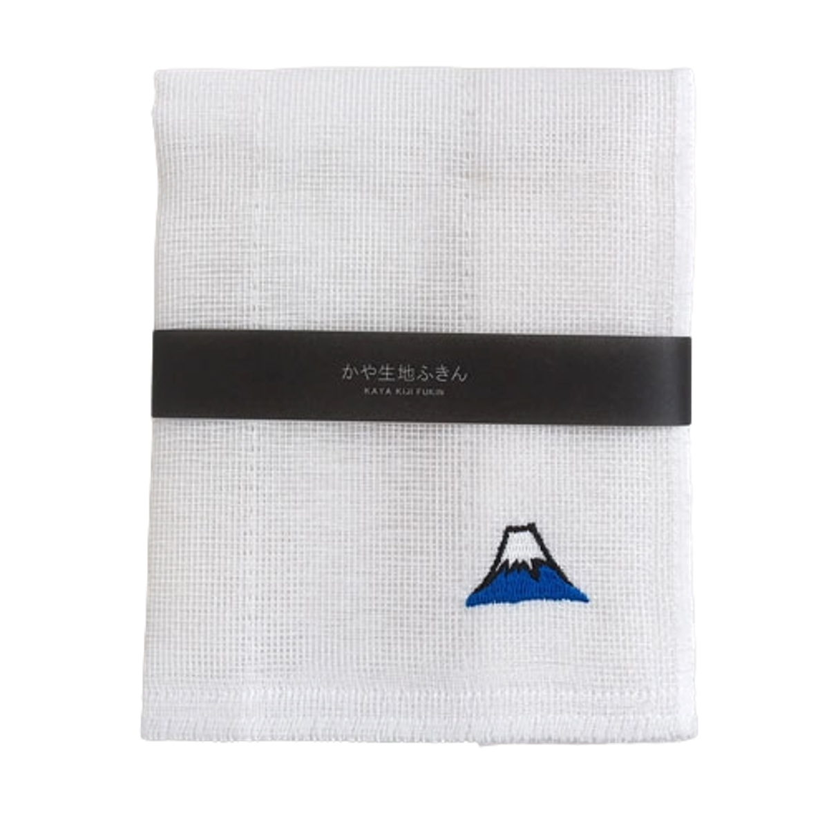 ふきん かや生地ふきん 刺繍 富士山 （ かやふきん 布巾 キッチンクロス 台拭き 台ふき ふじさん 水切りマット レーヨン 日本製 吸水 速乾 通気性 油汚れに強い かや生地 食器拭き テーブルふきん ）
