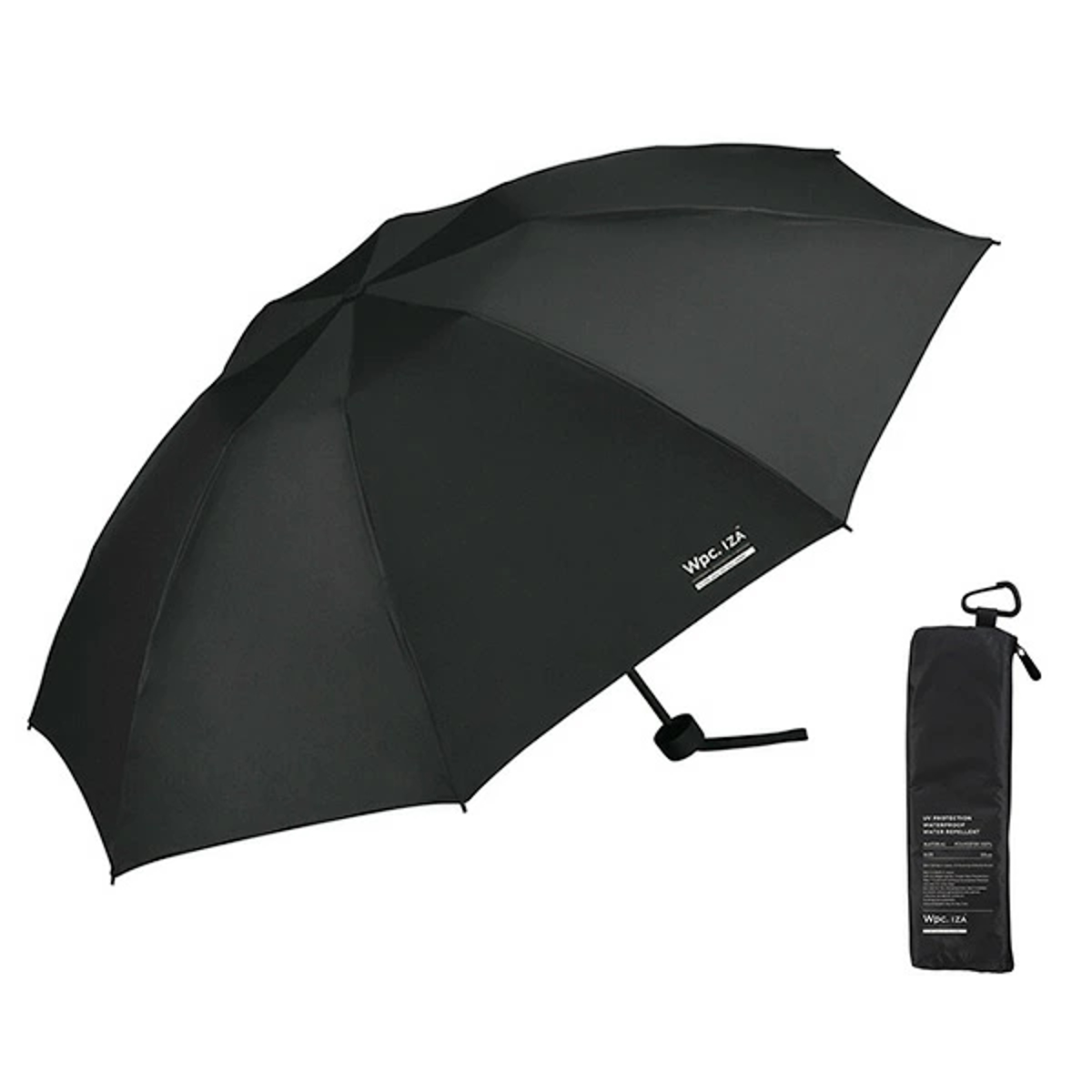 日傘 黒色 折り畳み傘 UVカット 晴雨兼用 撥水加工 無地 - 6