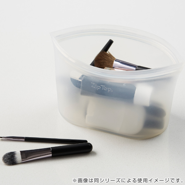 保存袋 ディッシュ L Ziptop ジップトップ シリコン製 ( シリコーンバッグ シリコンバッグ シリコン保管袋 保存容器 シリコン シリコーン エコ 繰り返し ストックバッグ 食品 保存 容器 袋 冷凍保存 湯煎 レンジ 食洗機 BPAフリー ) 【フロスト】 フロスト