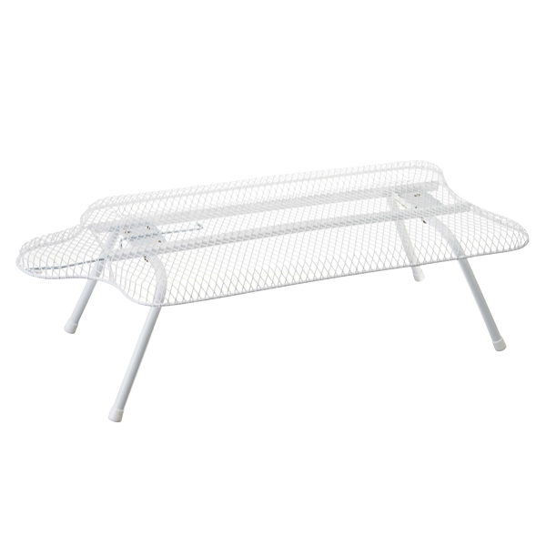 山崎実業 アイロン台 解決人体型 ストライプ フック付き ( アイロンマット 人体型アイロン台 人体型 人形型 プレス台 作業台 ボタンプレスゾーン スチールメッシュ構造 折りたたみ 脚付き ハンガーフック クローゼット 収納 )