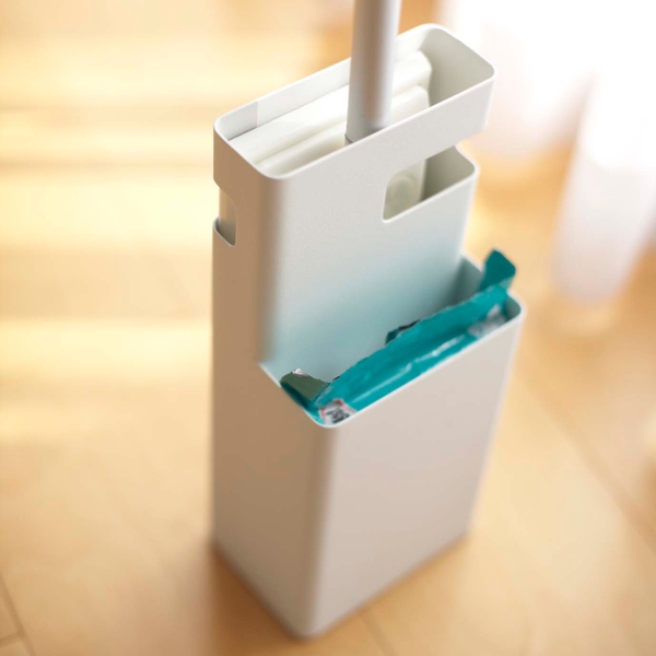 フローリングワイパー スタンド Duo 収納 ( デュオ ワイパー モップ 入れ ケース 床掃除 掃除 そうじ ほこり 汚れ 髪の毛 収納スタンド 収納ケース 拭き掃除 ) 【ホワイト】 ホワイト