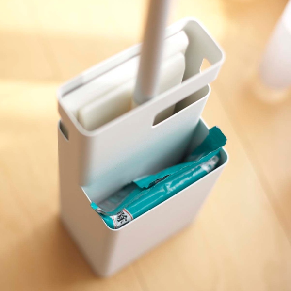 フローリングワイパー スタンド Duo 収納 ( デュオ ワイパー モップ 入れ ケース 床掃除 掃除 そうじ ほこり 汚れ 髪の毛 収納スタンド 収納ケース 拭き掃除 ) 【ホワイト】 ホワイト