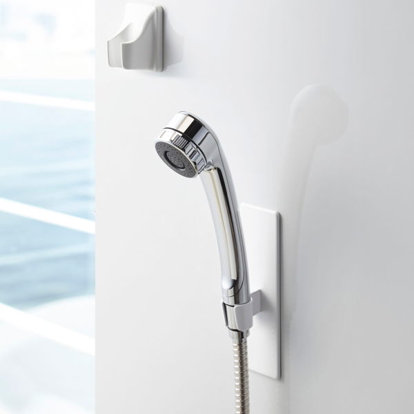 山崎実業 mist マグネットバスルームシャワーフック ミスト ( 4903208042338 シャワー フック シャワーヘッドホルダー 磁石 シャワーホルダー ホルダー 浴室 スポンジ 泡立てネット 壁面 )