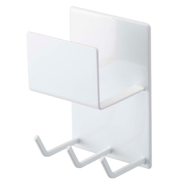 山崎実業 mist マグネットバスルームクリーニングツールホルダー ミスト ( 4903208049788 お風呂 収納 ラック 掃除 掃除用具 清掃用品 磁石 浴室 浴室収納 ホルダー ツールホルダー スチール クリーニングツール スポンジ フック )