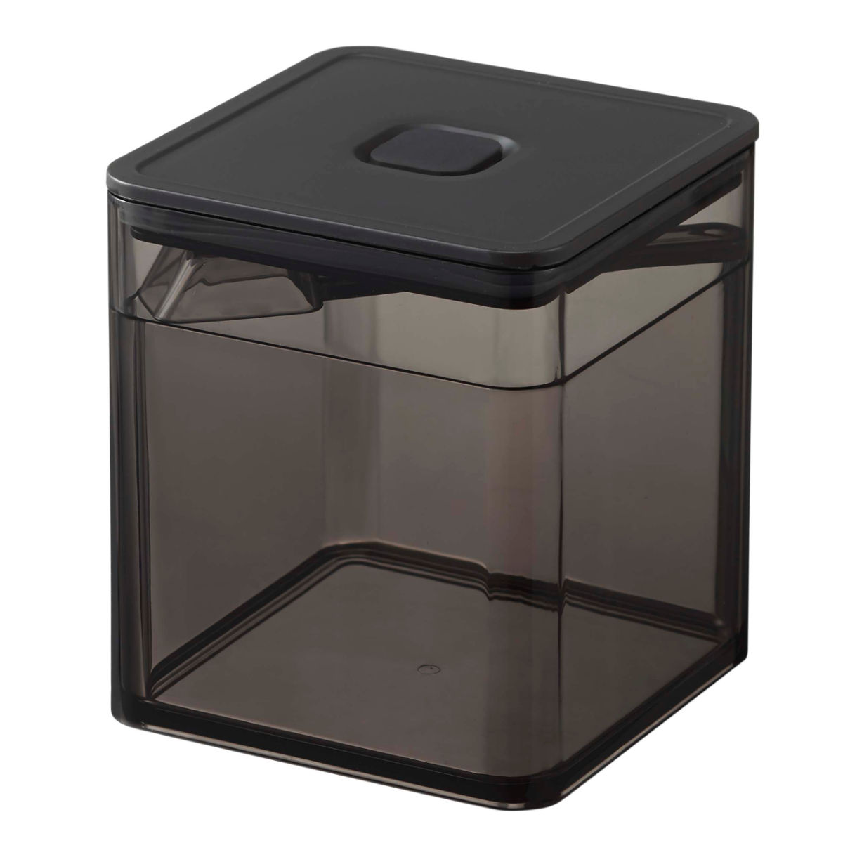 Dショッピング Tower スプーン付き バルブ付き 密閉保存容器 タワー 山崎実業 密閉 保存容器 密閉容器 保存 容器 食品保存容器 フードコンテナ ストッカー プラスチック 乾物保存 プラスチック保存容器 正方形 シンプル 保存ケース おしゃれ ブラック