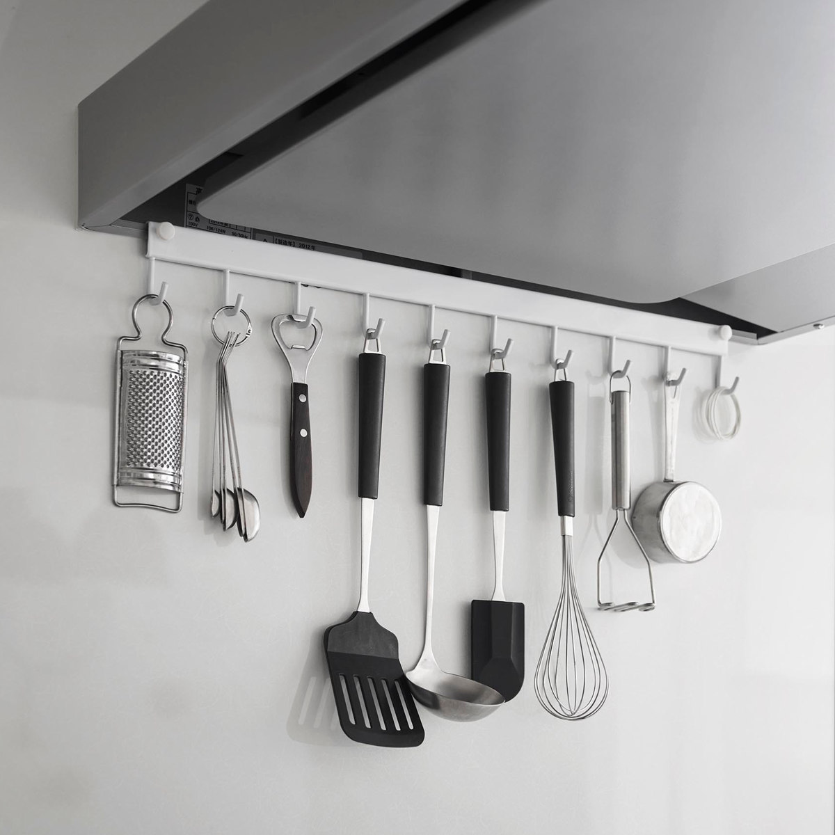 山崎実業 tower レンジフードフック タワー 10連 ( 4903208017435 タワーシリーズ レンジフード10連 10連フック フック レンジフック レンジハンガー キッチン収納 レンジフード ) 【ブラック】 ブラック