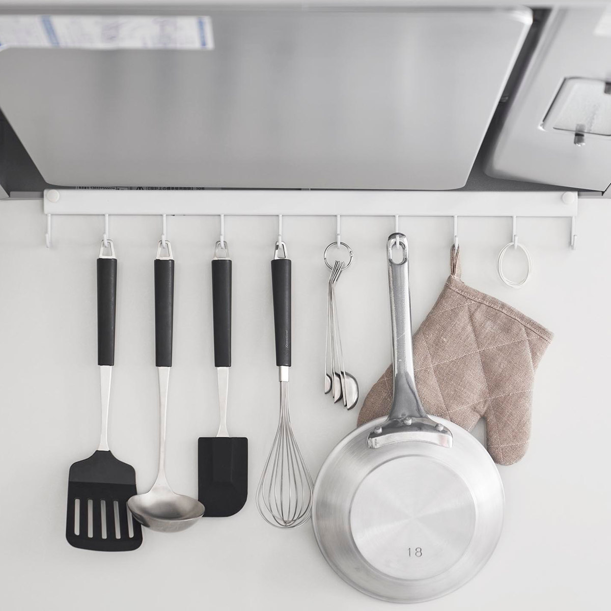 山崎実業 tower レンジフードフック タワー 10連 ( 4903208017435 タワーシリーズ レンジフード10連 10連フック フック レンジフック レンジハンガー キッチン収納 レンジフード ) 【ブラック】 ブラック