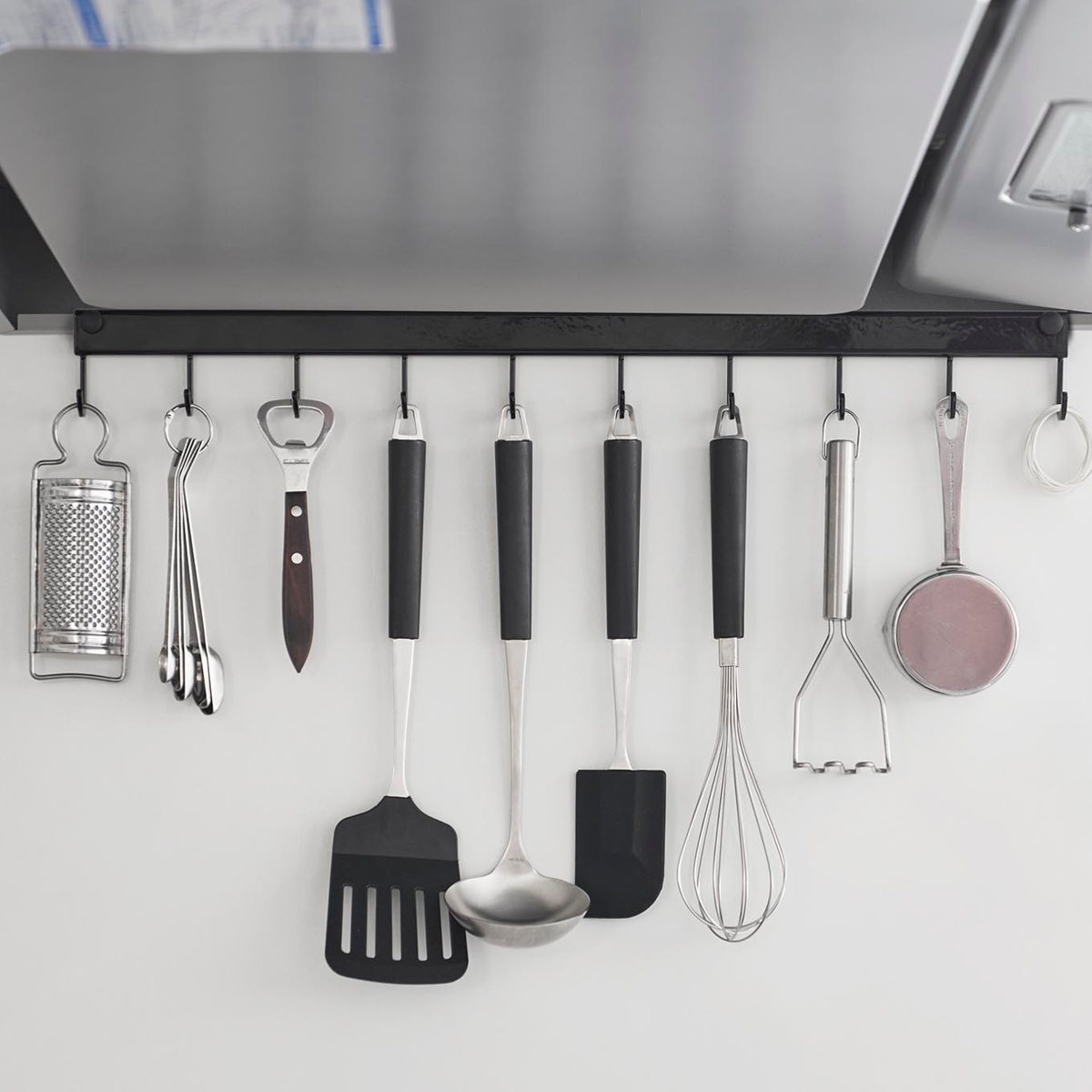 山崎実業 tower レンジフードフック タワー 10連 ( 4903208017435 タワーシリーズ レンジフード10連 10連フック フック レンジフック レンジハンガー キッチン収納 レンジフード ) 【ブラック】 ブラック